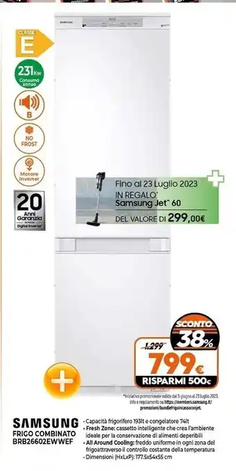 Expert Frigo combinato brb26602ewwef offerta