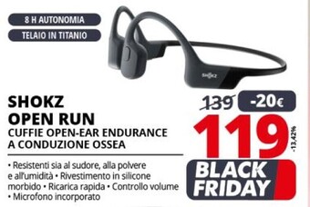 Comet Shokz - open run cuffie open-ear endurance a conduzione ossea offerta