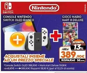 Expert Nintendo console switch oled bianco offerta