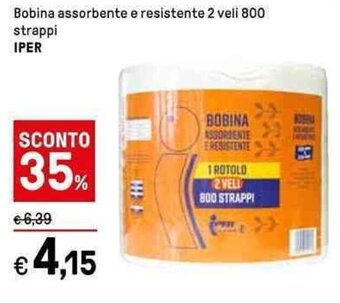 Iper La Grande Bobina assorbente e resistente 2 veli 800 strappi IPER offerta