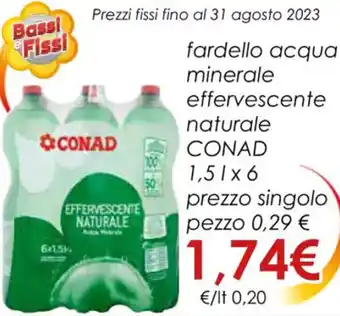 Conad Conad fardello acqua minerale effervescente naturale offerta