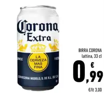 Conad BIRRA CORONA lattina, 33 cl offerta