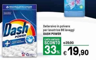Iper La Grande Detersivo in polvere per lavatrice 86 lavaggi DASH POWER offerta