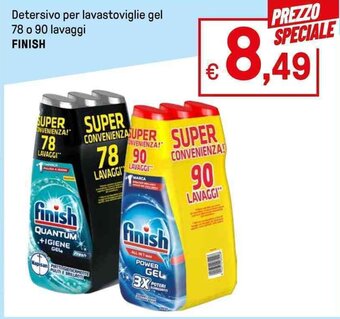 Iper La Grande Detersivo per lavastoviglie gel 78 o 90 lavaggi FINISH offerta
