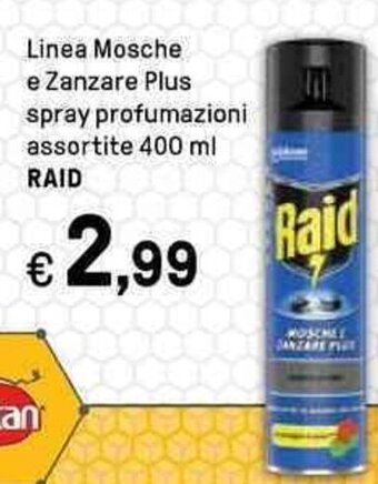 Iper La Grande Linea Mosche e Zanzare Plus spray profumazioni assortite 400 ml RAID offerta