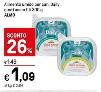 Iper La Grande Alimento umido per cani Daily gusti assortiti 300 g ALMO offerta