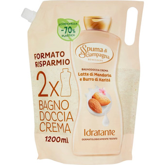 Iperal Eco ricarica bagnodoccia crema spuma di sciampagna offerta