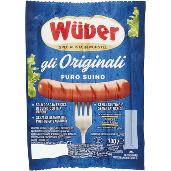Ipercoop Würstel di puro suino wüber offerta