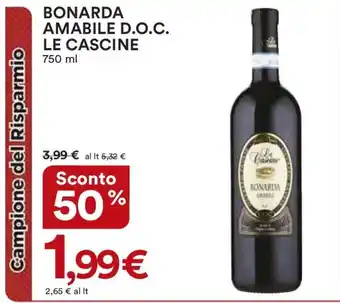 Coop BONARDA AMABILE D.O.C. LE CASCINE 750 ml offerta