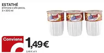 Coop ESTATHÉ al limone o alla pesca, 3 x 200 ml offerta