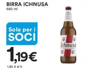 Coop BIRRA ICHNUSA 660 ml offerta