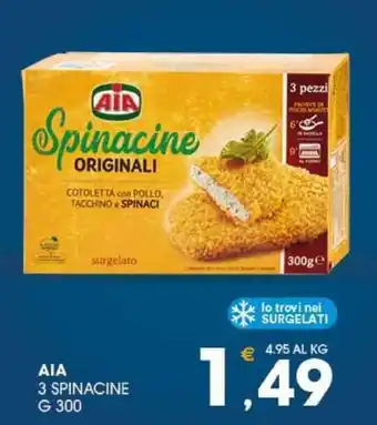 SeBón Supermercati AIA 3 SPINACINE G 300 offerta