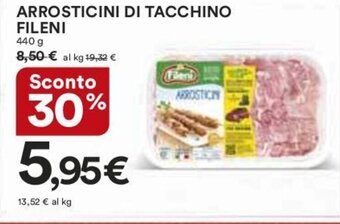 Coop ARROSTICINI DI TACCHINO FILENI 440 g offerta
