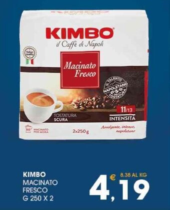 SeBón Supermercati KIMBO MACINATO FRESCO G 250 X 2 offerta