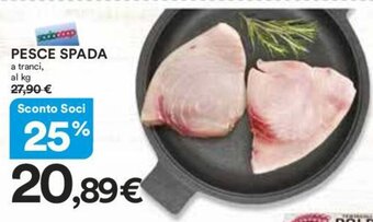 Coop PESCE SPADA a tranci, al kg offerta