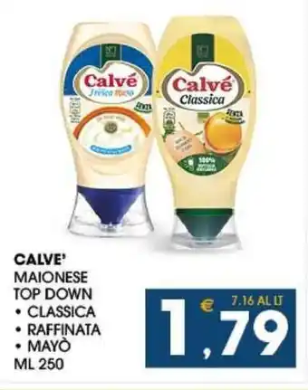SeBón Supermercati CALVE' MAIONESE TOP DOWN 250 ml offerta