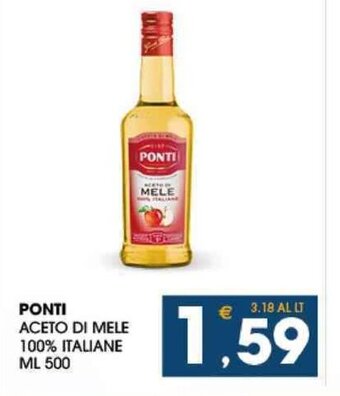 SeBón Supermercati PONTI ACETO DI MELE 100% ITALIANE ML 500 offerta