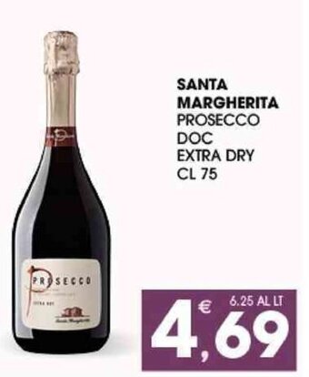 SeBón Supermercati SANTA MARGHERITA PROSECCO DOC EXTRA DRY CL 75 offerta