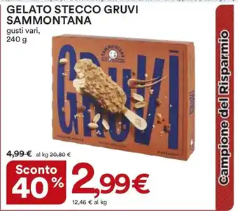 Coop GELATO STECCO GRUVI SAMMONTANA gusti vari, 240 g offerta