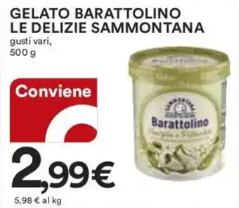 Coop GELATO BARATTOLINO LE DELIZIE SAMMONTANA gusti vari, 500 g offerta