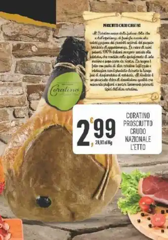 Vibian CORATINO PROSCIUTTO CRUDO NAZIONALE L'ETTO offerta