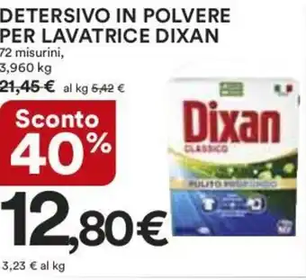 Coop DETERSIVO IN POLVERE PER LAVATRICE DIXAN 72 misurini, offerta
