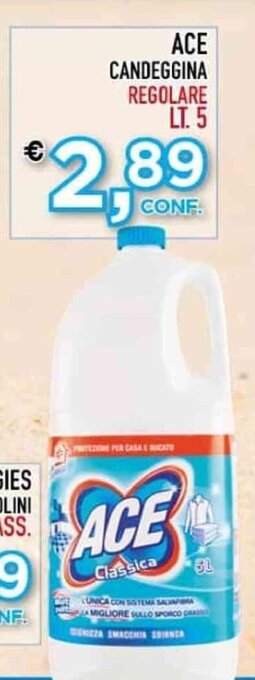 Gran Risparmio ACE CANDEGGINA REGOLARE LT. 5 offerta