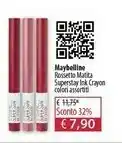 Acqua & Sapone Maybelline Rossetto Matita offerta