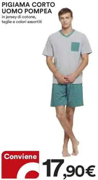 Coop PIGIAMA CORTO UOMO POMPEA in jersey di cotone, taglie e colori assortiti offerta