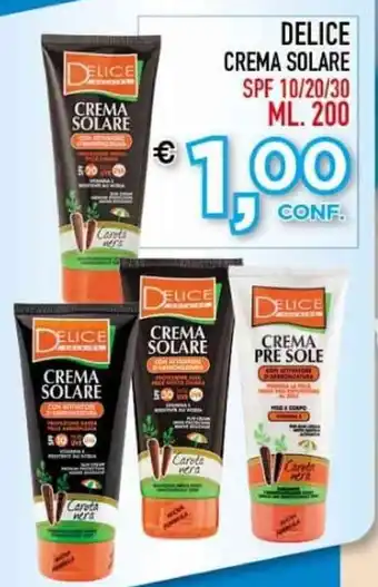 DELICE CREMA SOLARE SPF 10/20/30 ML. 200