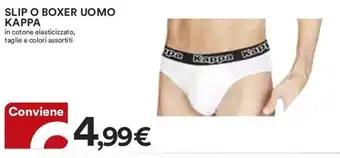 Coop SLIP O BOXER UOMO KAPPA in cotone elasticizzato, taglie e colori assortiti offerta