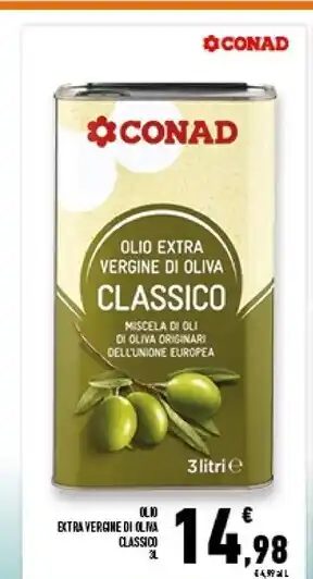 Conad Superstore Conad olio extra vergine di oliva classico offerta
