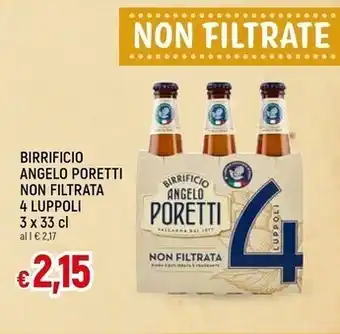 Angelo poretti burrificio non filtrata 4 luppoli