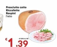 Despar Raspini prosciutto cotto riccafetta offerta