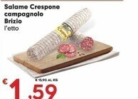 Despar Salumificio brizio salame crespone campagnolo offerta
