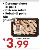 Despar Aia durango alette di pollo, chicken salad, kebab di pollo offerta
