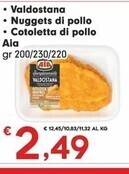 Despar Aia valdostana, nuggets di pollo, cotoletta di pollo offerta