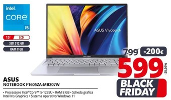 Comet Asus notebook f1605za-mb207w offerta