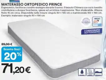 Coop MATERASSO ORTOPEDICO PRINCE offerta