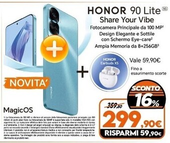 Expert Honor 90 lite 5g offerta