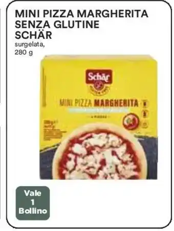 Coop MINI PIZZA MARGHERITA SENZA GLUTINE SCHÄR surgelata, 280 g offerta