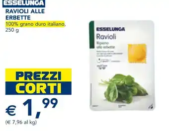 Esselunga RAVIOLI ALLE ERBETTE 250 g offerta