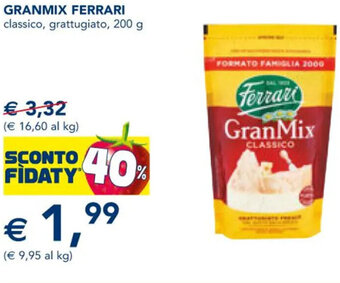 Esselunga GRANMIX FERRARI classico, grattugiato, 200 g offerta