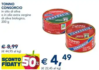 Esselunga TONNO CONSORCIO in olio di oliva 200 g offerta
