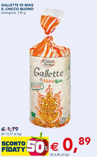 Esselunga GALLETTE DI MAIS IL CHICCO BUONO biologiche, 130 g offerta