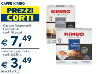 Esselunga CAFFÈ KIMBO - Capsule NespressoⓇ Compatibili, conf. 40 pezzi offerta