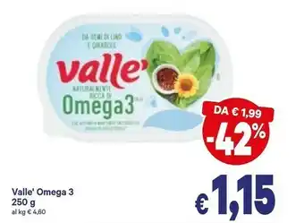 A&O Vallè Margarina Omega 3 250 G(ml) offerta