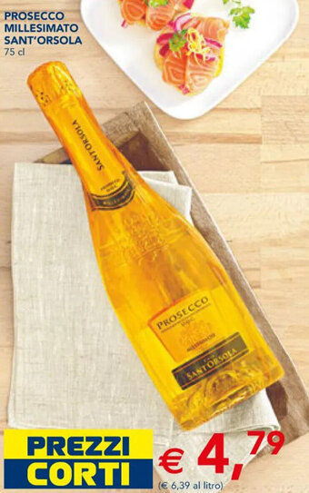 Esselunga PROSECCO MILLESIMATO SANT'ORSOLA 75 cl offerta
