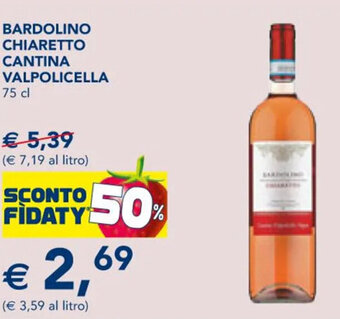 Esselunga BARDOLINO CHIARETTO CANTINA VALPOLICELLA 75 cl offerta