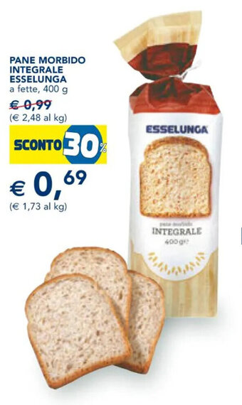 Esselunga PANE MORBIDO INTEGRALE ESSELUNGA a fette, 400 g offerta